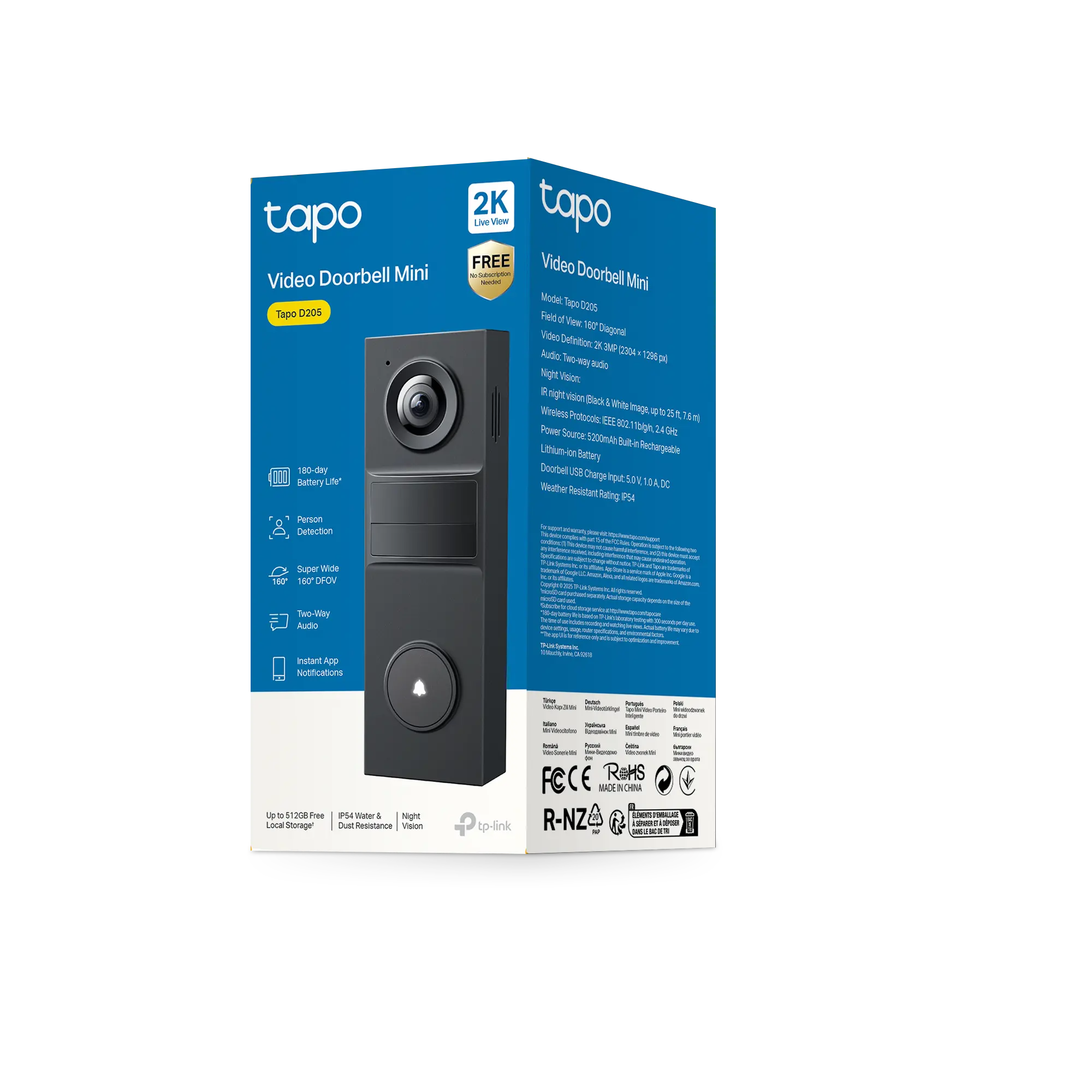 Tapo D205 – 2K mini Video Deurbel - Image 3